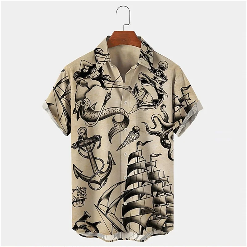 Vintage Hawaiian Floral Shirt - Camisa Hawaiana de Manga Corta con