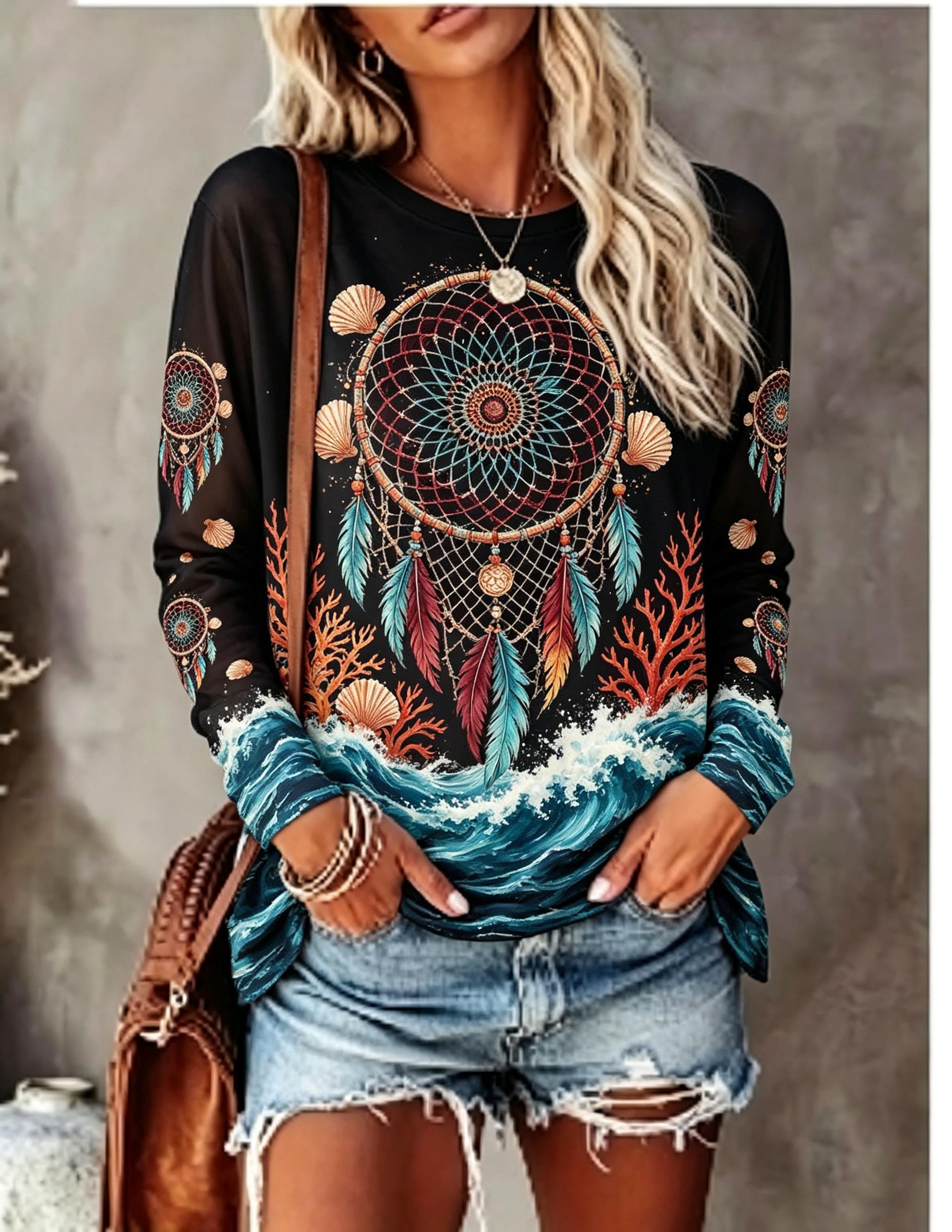 T-Shirts - Camiseta de manga larga con cuello