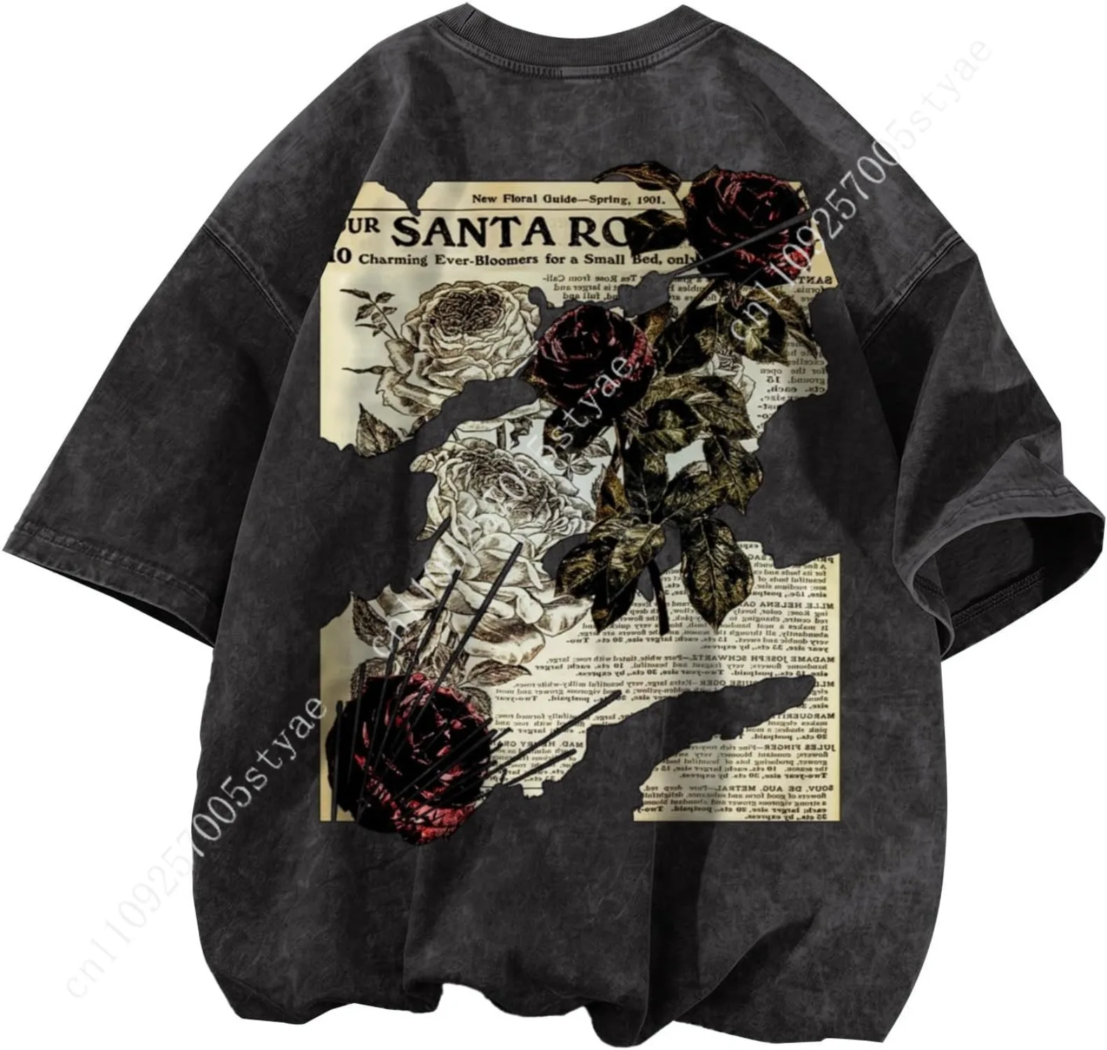 Camiseta de hombre con efecto  - Acid Wash Vintage Graphic T Shirt reseña y precio